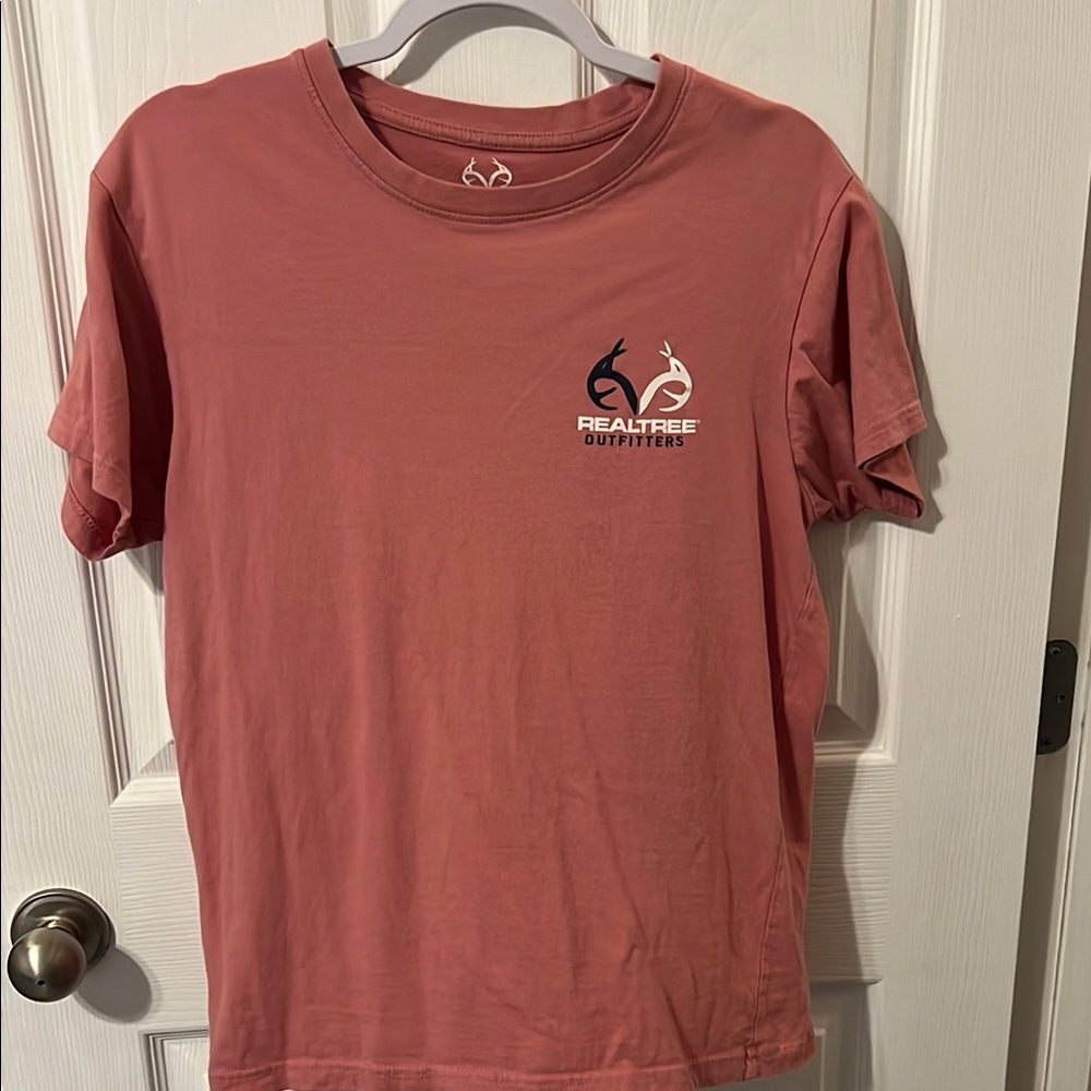 Realtree Outfitters Pink T-Shirt American Flag